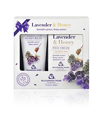 Geschenkset Lavender & Honig enthält Gesichtscreme und Handcreme von Lavender & Honey