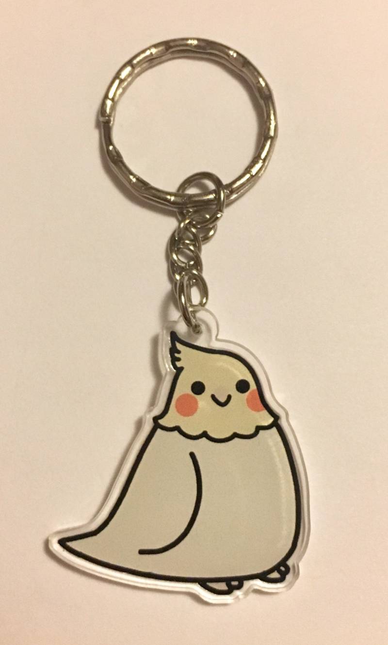 Lutino Nymphensittich Schlüsselanhänger Lutino Nymphensittich Schlüsselanhänger von LavenderBirdThings