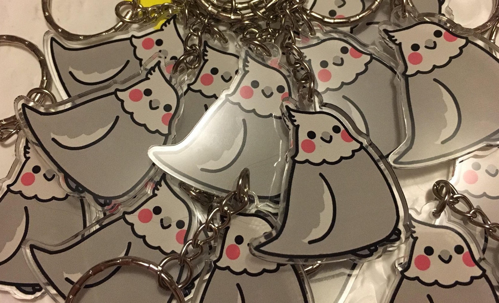 Nymphensittich Schlüsselanhänger Nymphensittich Schlüsselanhänger von LavenderBirdThings