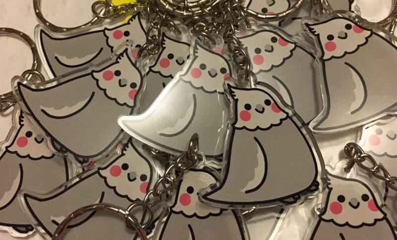 Nymphensittich Schlüsselanhänger Nymphensittich Schlüsselanhänger von LavenderBirdThings