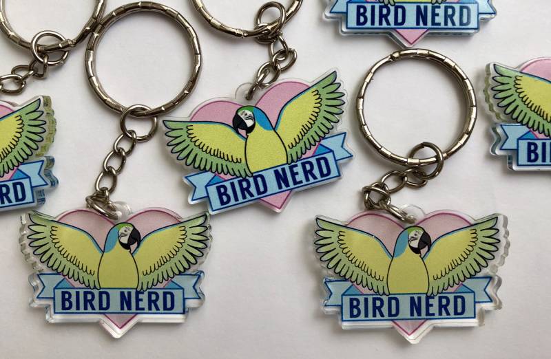Vogel Nerd Ara-Doppelseitiger Schlüsselanhänger Vogel Nerd Ara-Doppelseitiger Schlüsselanhänger von LavenderBirdThings