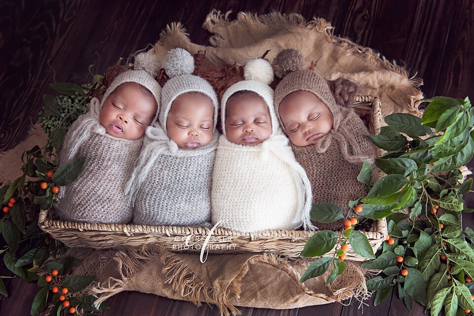 Neugeborenen Pompom Mütze Und Wrap 12 "x 60", Gebürstetes Alpaka Set, Fotografie Requisite, 20 Farben von LavenderBlossoms
