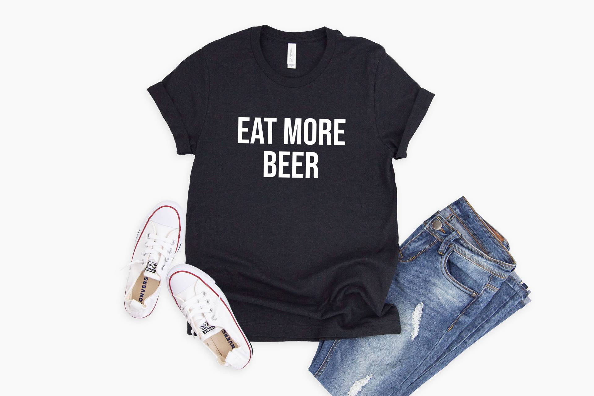 Eat More Bier Shirt, Lustiges Alkohol Trinkshirt, Trinkshirt von LavenderBluesMarket