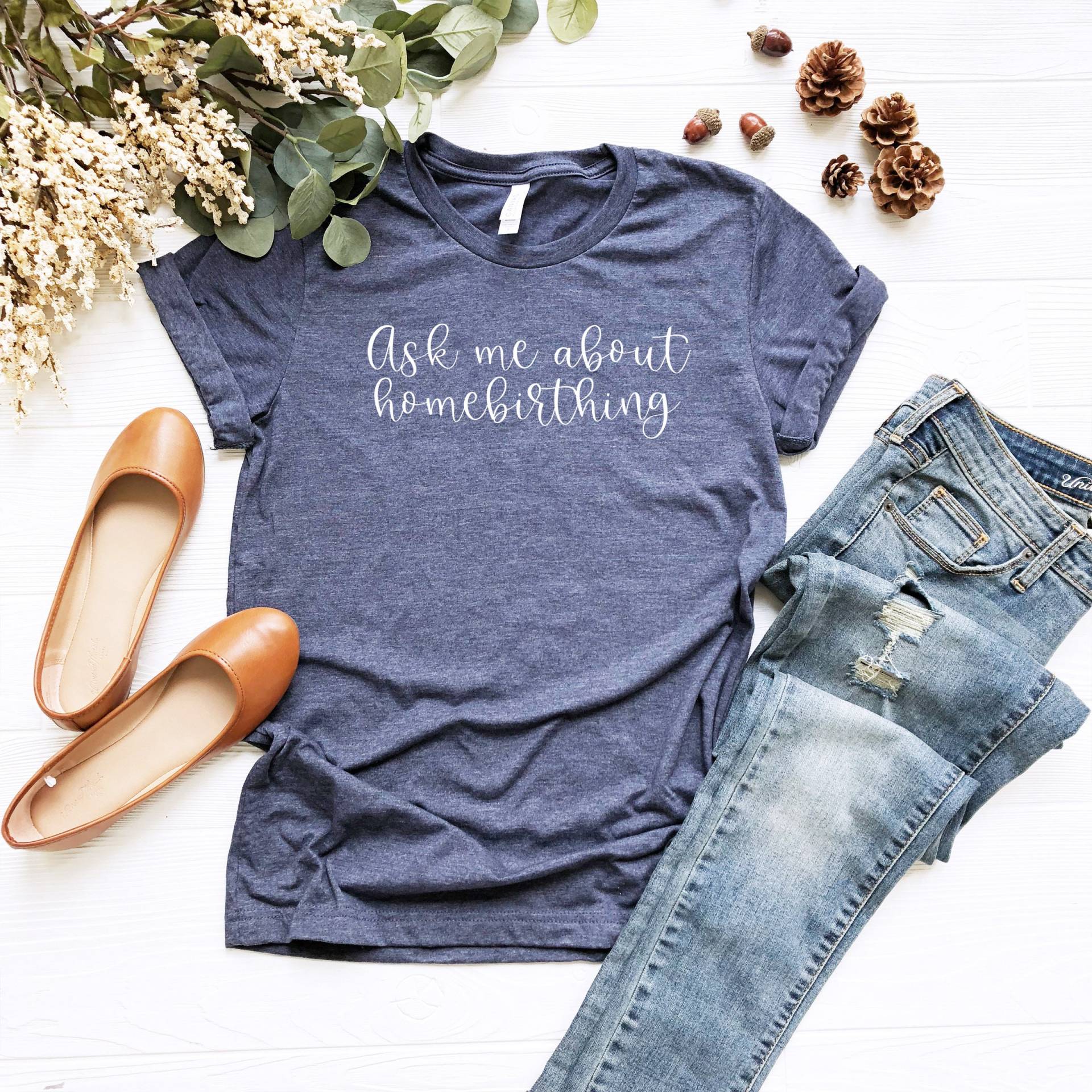 Frage Mich Nach Homebirthing Shirt | Natürliche Mama Stillzeit Homebirth Öle Hippie Frauen von LavenderBluesMarket