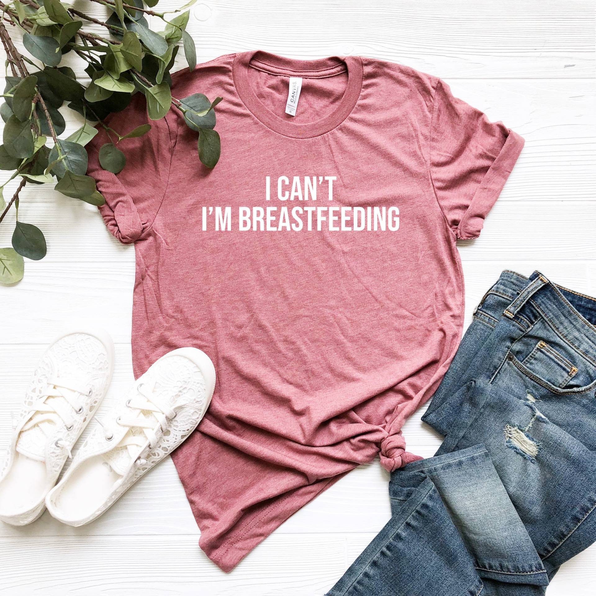 I Can't I'm Stillshirt | Natürliche Mama Stillzeit Homebirth Öle Hippie Shirt Frauen von LavenderBluesMarket