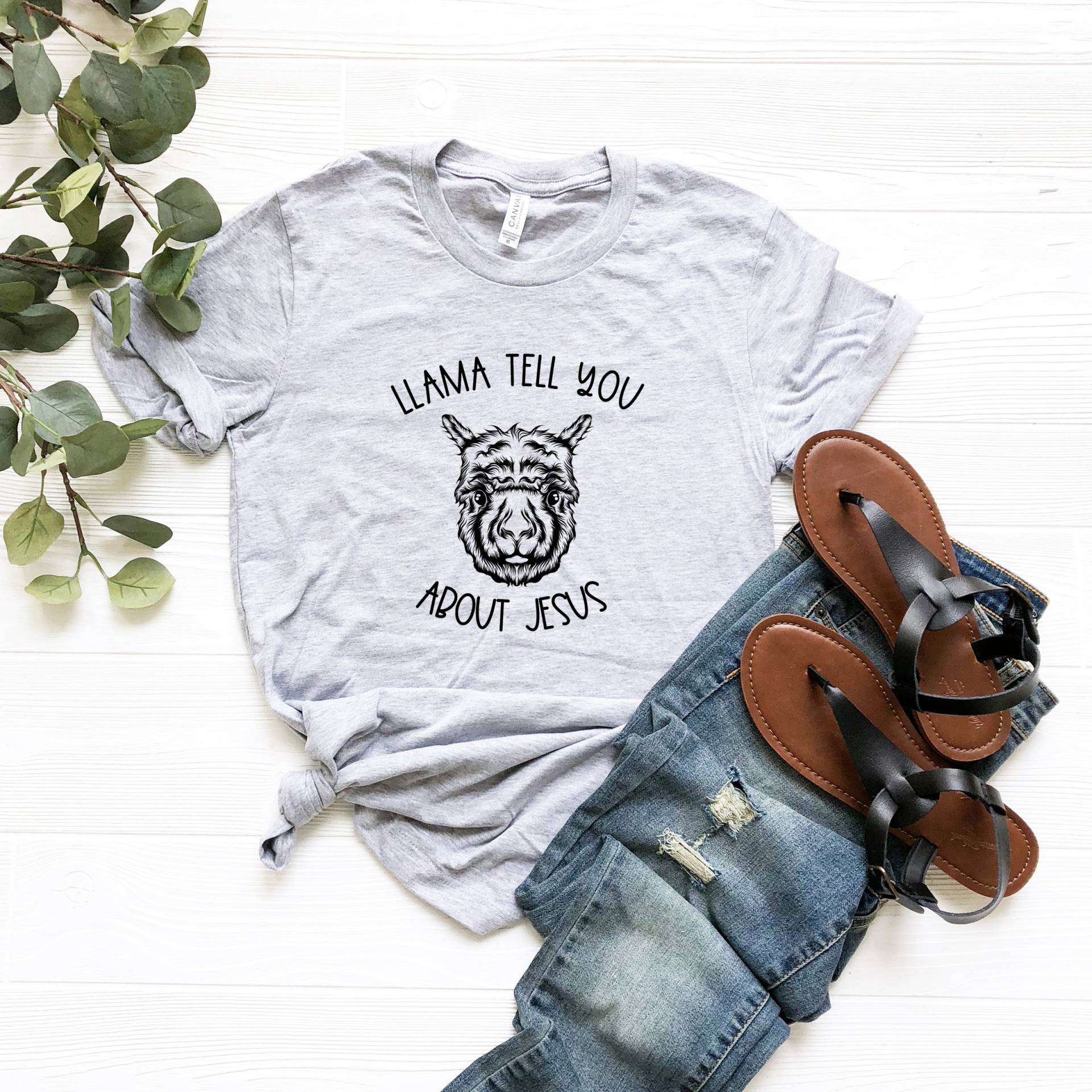 Llama Tell You About Jesus Shirt Christian Lama Liebhaber Tees Lustiges von LavenderBluesMarket