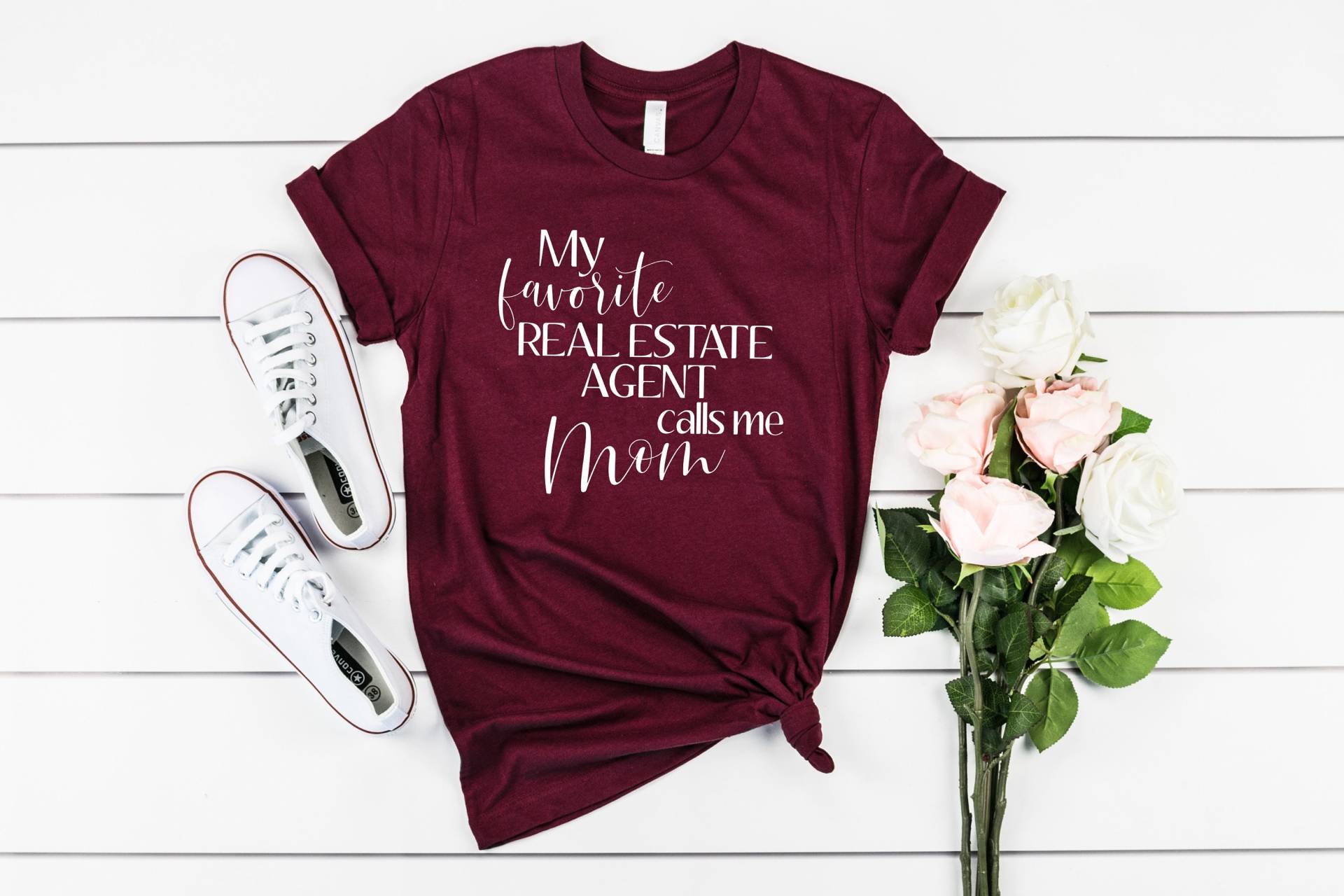 Mein Lieblingsimmobilienmakler Ruft Mich Mama Shirt Real Estate Mom Geschenk Muttertag Von Agent Soft von LavenderBluesMarket