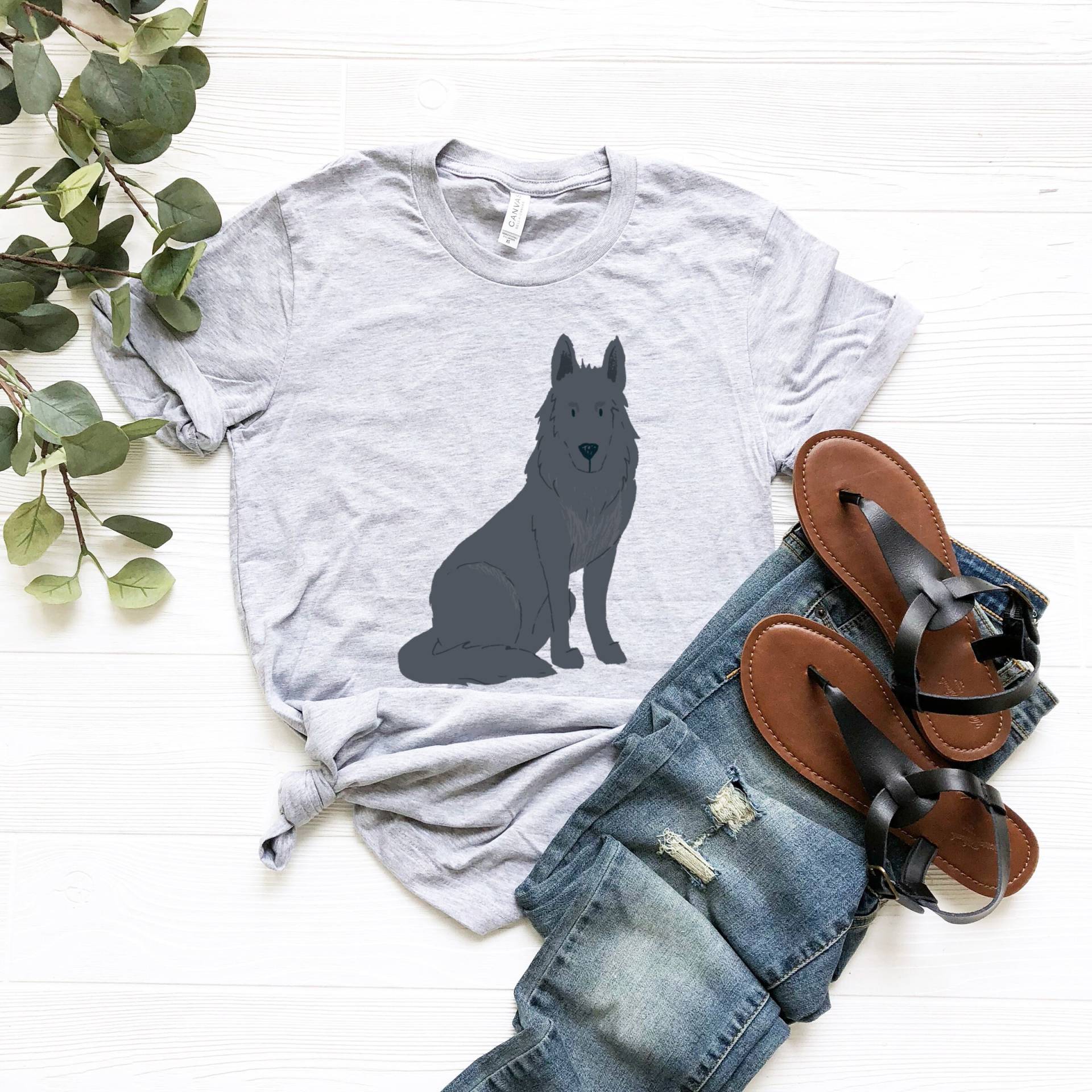 Schwarzes Schäferhund Shirt, Hundeliebhaber Hundemama Vet Tech Geschenk von LavenderBluesMarket