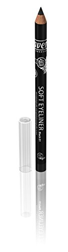 lavera Soft Eyeliner Black schwarz ∙ Kajal Liner ∙ Präziser Lidstrich ∙ Natural & innovative Make up ✔ vegan ∙ Bio Pflanzenwirkstoffe ∙ Naturkosmetik 1er Pack (1 x 1 g) von lavera