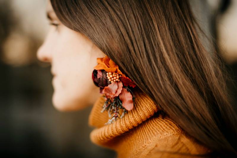 Myrjam L Orange-Rottöne, Boho Ohrringe Mit Konservierten Pflanzen/Minimal Hochzeitsparty Täglich Handgearbeiteter Schmuck Myrjam L Orange-Rottöne, Boho Ohrringe Mit Konservierten Pflanzen/Minimal Hochzeitsparty Täglich Handgearbeiteter Schmuck von LaviAccessories