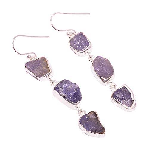 925 Sterling Silber baumelnde Ohrringe natürlicher Tansanit Edelstein Frauen Schmuck RSE1724 von Lavie Jewelz