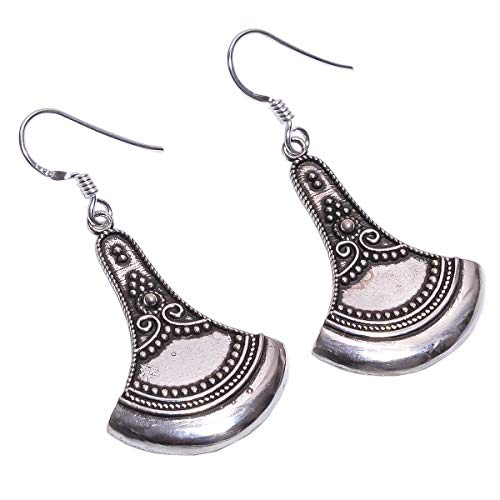 FE187 Ohrringe, massives 925er-Sterlingsilber, oxidiert, Designer-Frauenschmuck von Lavie Jewelz