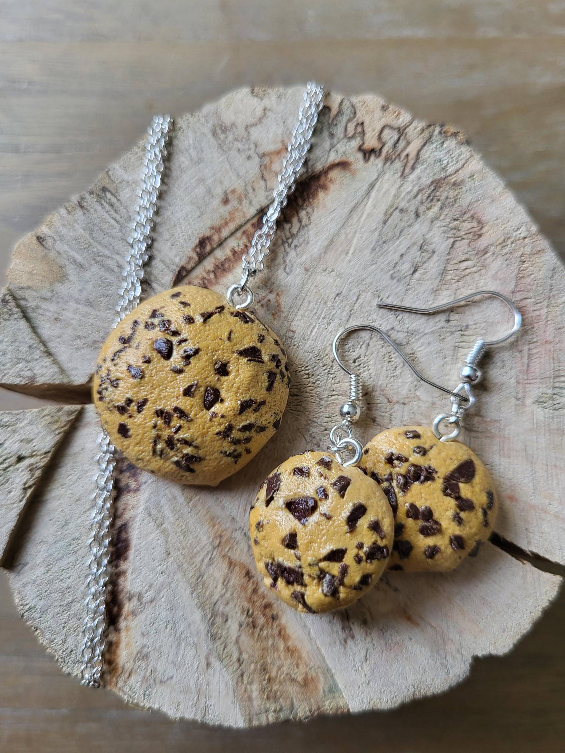 "Cookie Gourmand" Set - Halskette Und Ohrringe Aus Polymer Clay "Cookie Gourmand" Set - Halskette Und Ohrringe Aus Polymer Clay von Lavieenfimo