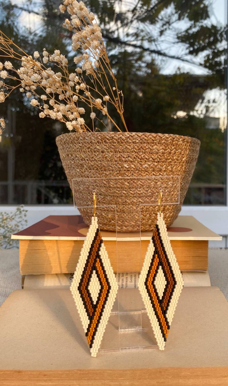 Handgemachte Miyuki Ohrringe, Baumeln Handgewebte Ohrringe von LaviniaMiyukiStore