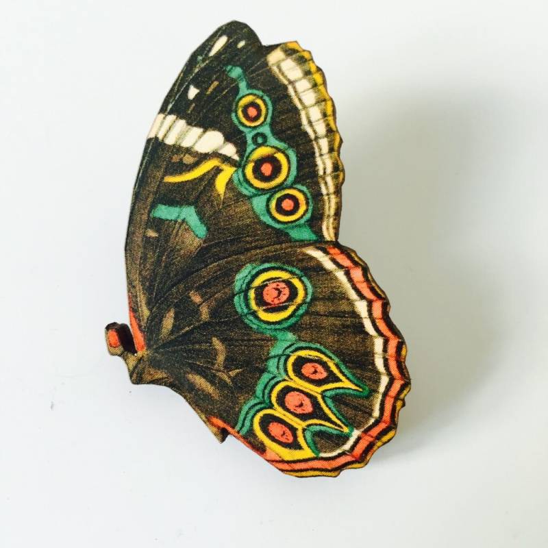 Grün Braun Gelb Schmetterling Wald Holz Brosche Geburtstag Kleines Geschenk Natur Tierwelt Insekt Einzigartig Für Sie Schmetterlinge von LaviniasTeaParty