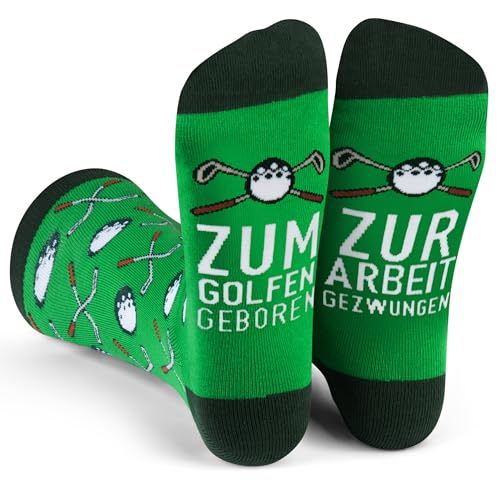 Lavley Zum Golfen Geboren, Zur Arbeit Gezwungen Socken für Männer die Golf spielen von Lavley