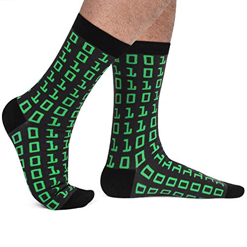 Lustige Nerd-Socken – Geschenk für Lehrer, Studenten, Buchliebhaber, Mathematik, wissenschaftliche Geeks, Zwei-Symbol-System, Einheitsgröße von Lavley