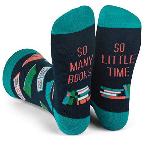 Lavley Lustige Socken für Buchliebhaber, Lehrer, Nerds und Geeks – Unisex für Männer, Frauen und Teenager, Bücher, Einheitsgröße von Lavley