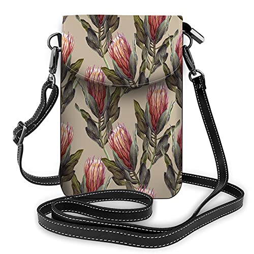 Abstrakte Kunst Crossbody Handy Geldbörse Geometrisch Goldlinie Einfaches Muster DunkelschwarzWallet Handtasche von Lawenp