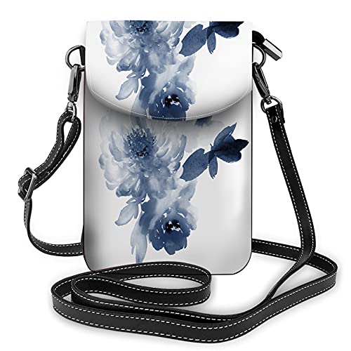 Abstrakte Kunst Crossbody Handy Geldbörse Geometrisch Goldlinie Einfaches Muster DunkelschwarzWallet Handtasche von Lawenp
