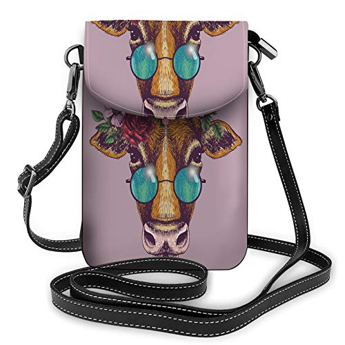 Abstrakte Kunst Crossbody Handy Geldbörse Geometrisch Goldlinie Einfaches Muster DunkelschwarzWallet Handtasche von Lawenp
