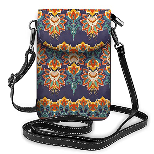 Aquarell Blau Papagei Crossbody Handy Geldbörse Vogel Tropisch Botanisch Tier AST LeafWallet Handtasche von Lawenp