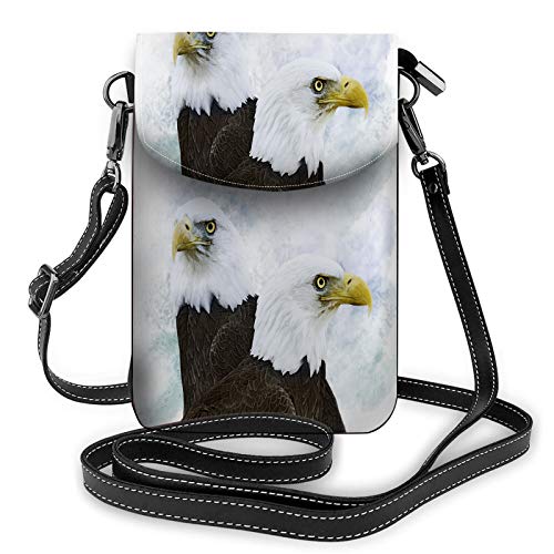 Aquarell Blau Papagei Crossbody Handy Geldbörse Vogel Tropisch Botanisch Tier AST LeafWallet Handtasche von Lawenp
