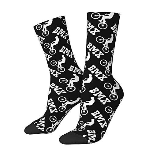 BMX Bike Racing Socken, lustige Crew-Socken, Geschenk für Männer, Frauen, Teenager von Lawenp