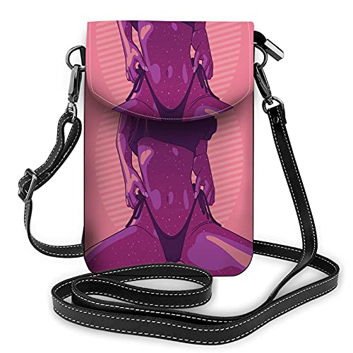 Cute Bear Crossbody Handy Geldbörse Animal Camp Animal Wildlife Zoo Slogan YellowWallet Handtasche von Lawenp