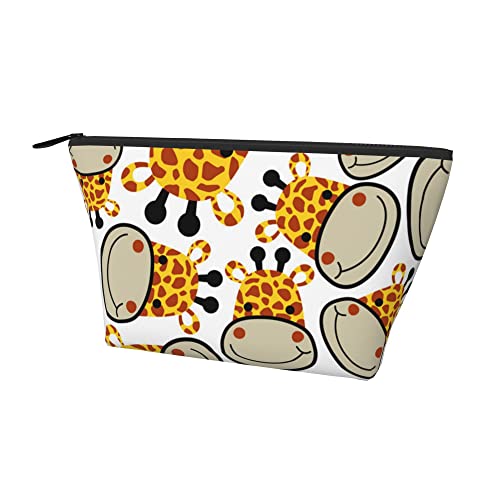 Damen-Kosmetik-Make-up-Tasche, Leopardenmuster, Giraffenkopf, Münze, Bleistiftbeutel, Reise-Kulturbeutel, wasserdichter Aufbewahrungskoffer mit glattem Reißverschluss Damen-Kosmetik-Make-up-Tasche, Leopardenmuster, Giraffenkopf, Münze, Bleistiftbeutel, Reise-Kulturbeutel, wasserdichter Aufbewahrungskoffer mit glattem Reißverschluss von Lawenp