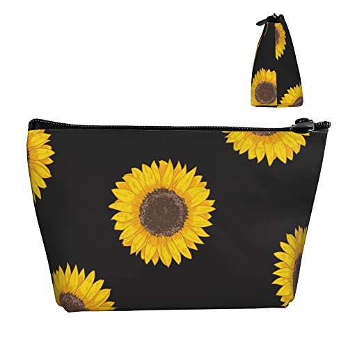 Damen-Kosmetik-Make-up-Tasche, gelbe Sonnenblume, abstrakte Kunst, Münz-Bleistifttasche, Reise-Kulturbeutel, wasserdichte Aufbewahrungstasche mit glattem Reißverschluss Damen-Kosmetik-Make-up-Tasche, gelbe Sonnenblume, abstrakte Kunst, Münz-Bleistifttasche, Reise-Kulturbeutel, wasserdichte Aufbewahrungstasche mit glattem Reißverschluss von Lawenp