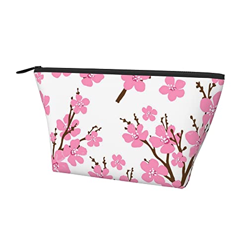 Damen-Kosmetik-Make-up-Tasche, japanische Kirschblüten-Kulturtasche, lustige tragbare Münzbörse, Kulturbeutel, Bleistiftbeutel für Reisen im Freien von Lawenp