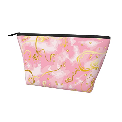 Damen-Kosmetik-Make-up-Tasche, rosafarbene Batik-Marmor-Textur, Münz-Bleistifttasche, Reise-Kulturbeutel, wasserdichter Aufbewahrungskoffer mit glattem Reißverschluss Damen-Kosmetik-Make-up-Tasche, rosafarbene Batik-Marmor-Textur, Münz-Bleistifttasche, Reise-Kulturbeutel, wasserdichter Aufbewahrungskoffer mit glattem Reißverschluss von Lawenp