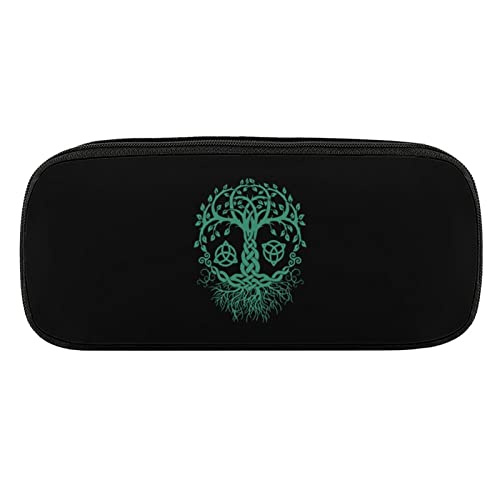 Federmäppchen mit Baum des Lebens, PU-Leder, tragbare Kosmetik-Organizer-Tasche von Lawenp