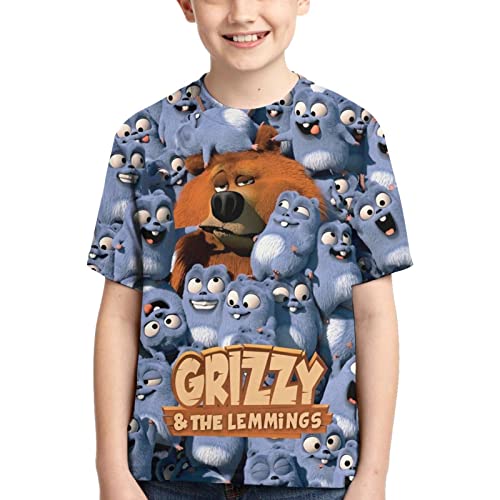 Grizzy and The Lemmings T-Shirts für Jungen und Mädchen, sommerlich süße Bedruckte Grafik-T-Shirts von Lawenp