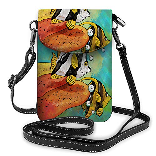 Hahn Umhängetasche Handy Geldbörse Grafik Vintage Huhn Tier Farm Vogel Grau WeißWallet Handtasche von Lawenp