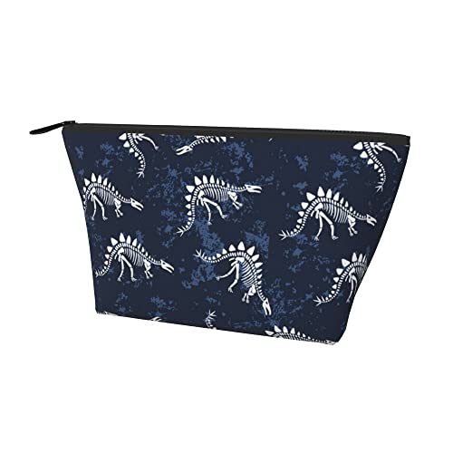 Kosmetik-Make-up-Tasche für Damen, Dinosaurier- und Skelett-Kulturbeutel, lustige tragbare Münzbörse, Kulturbeutel, Bleistiftbeutel für Reisen im Freien von Lawenp