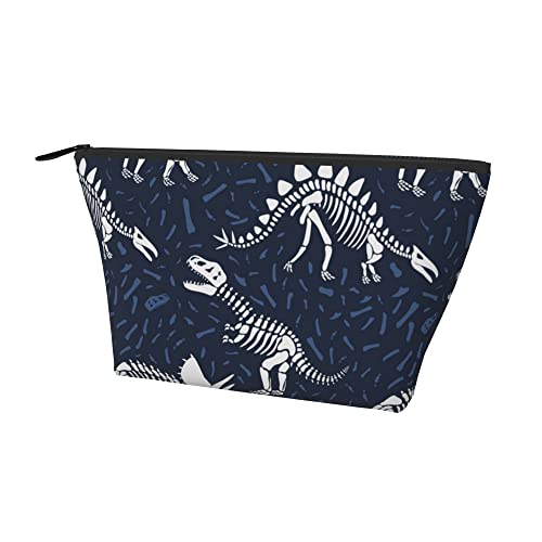 Kosmetik-Make-up-Tasche für Damen, Dinosaurier- und Skelett-Münze, Bleistiftbeutel, Reise-Kulturbeutel, wasserdichter Aufbewahrungskoffer mit glattem Reißverschluss Kosmetik-Make-up-Tasche für Damen, Dinosaurier- und Skelett-Münze, Bleistiftbeutel, Reise-Kulturbeutel, wasserdichter Aufbewahrungskoffer mit glattem Reißverschluss von Lawenp
