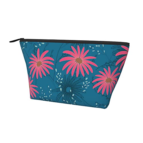 Kulturbeutel, Blumen- und Gänseblümchen-Design, Make-up-Taschen für Damen, Kosmetik-Tragetasche, Make-up-Aufbewahrung, leichte Kulturbeutel mit Reißverschluss von Lawenp