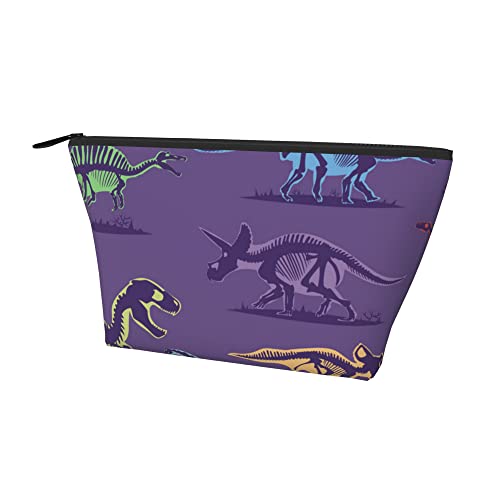 Kulturbeutel, Cooles Dinosaurier-Lila, Make-up-Taschen für Damen, Kosmetik-Tragetasche, Make-up-Aufbewahrung, leichte Kulturbeutel mit Reißverschluss von Lawenp