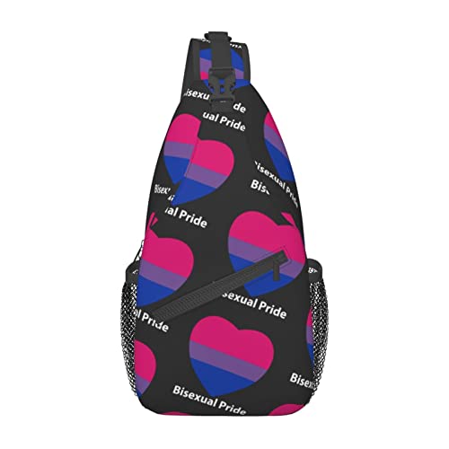 LGBTQ Bisexual Ally Pride Flag Sling Bag Wandern Daypack Crossbody Schulterrucksack Reise Brusttasche für Männer Frauen von Lawenp