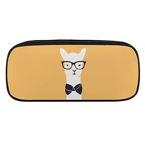 Lawenp Alpaka-Gentleman-Federmäppchen aus PU-Leder, tragbare Kosmetik-Organizer-Tasche von Lawenp