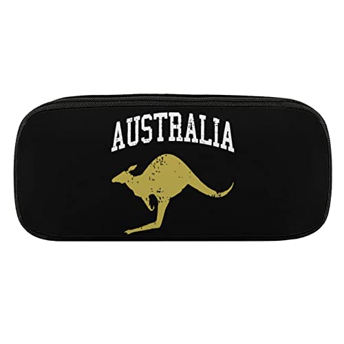 Lawenp Australien Känguru-Bleistiftbeutel aus PU-Leder, tragbare Kosmetik-Organizer-Tasche von Lawenp