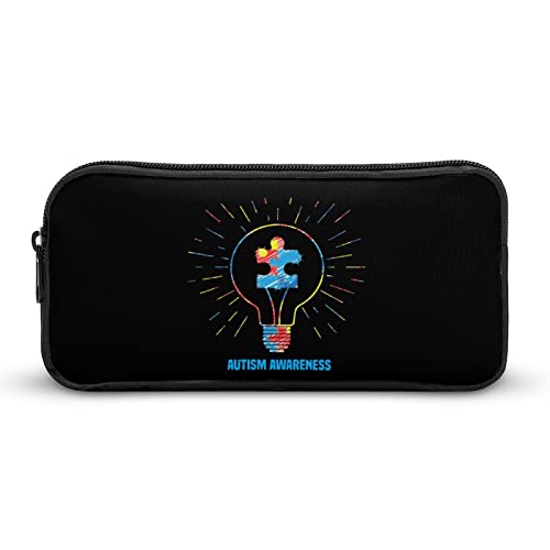 Lawenp Autism Awareness Bleistiftetui, tragbar, großes Fassungsvermögen, Stifttasche, Schreibwaren-Organizer, Make-up-Tasche mit Reißverschluss von Lawenp
