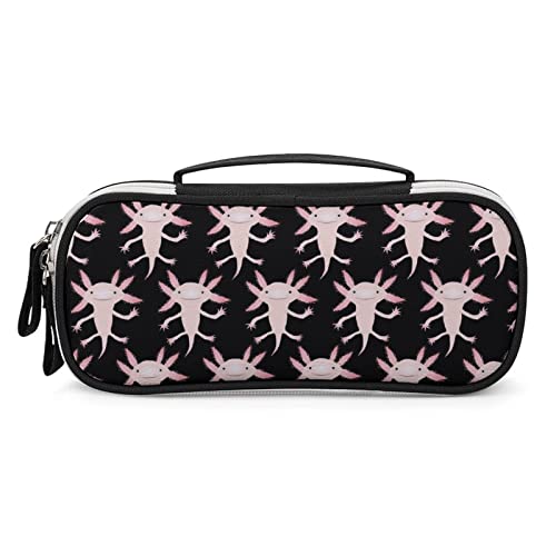 Lawenp Axolotl Federmäppchen, tragbare Stifttasche mit Reißverschluss, Reise-Make-up-Tasche, Schreibwaren-Organizer für das Heimbüro von Lawenp