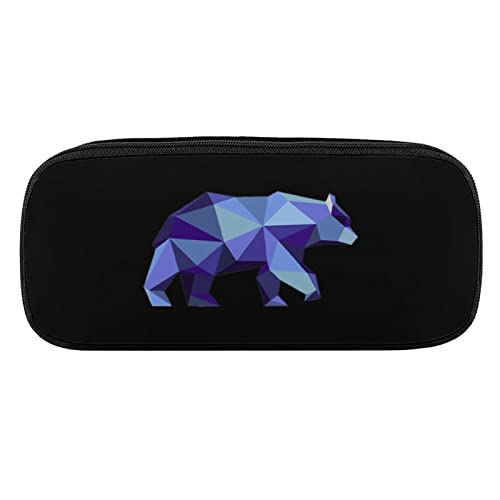 Lawenp Bären-Federmäppchen aus PU-Leder, tragbare Kosmetik-Organizer-Tasche von Lawenp