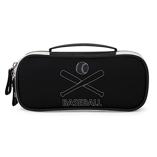 Lawenp Baseball-Federmäppchen, tragbare Stifttasche mit Reißverschluss, Reise-Make-up-Tasche, Schreibwaren-Organizer für das Heimbüro von Lawenp