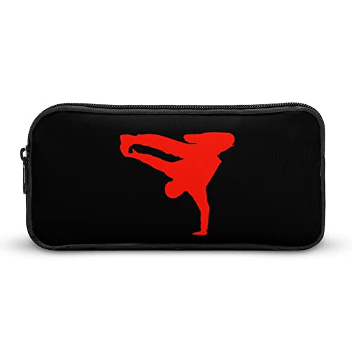 Lawenp Break Dance Federmäppchen, tragbar, großes Fassungsvermögen, Stiftetui, Schreibwaren-Organizer, Make-up-Tasche mit Reißverschluss von Lawenp