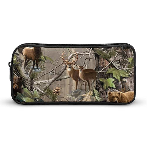 Lawenp Camo Deer Camouflage Jagd Federmäppchen Niedliche Stifttasche Kosmetiktasche Pecil Box Organizer für das Reisebüro von Lawenp