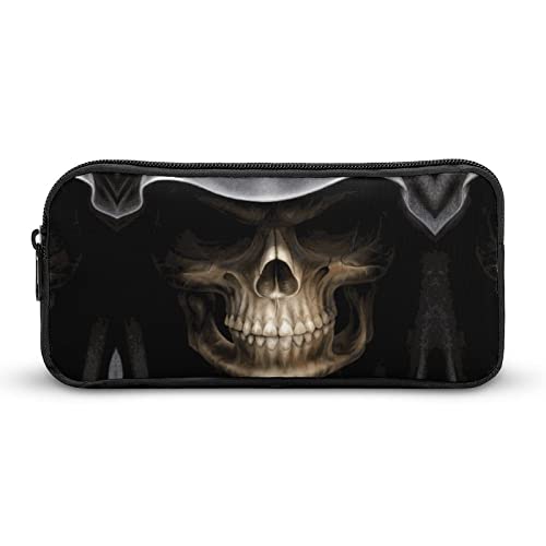 Lawenp Dead Reaper Skull Bleistiftetui, tragbar, großes Fassungsvermögen, Stifttasche, Schreibwaren-Organizer, Make-up-Tasche mit Reißverschluss von Lawenp